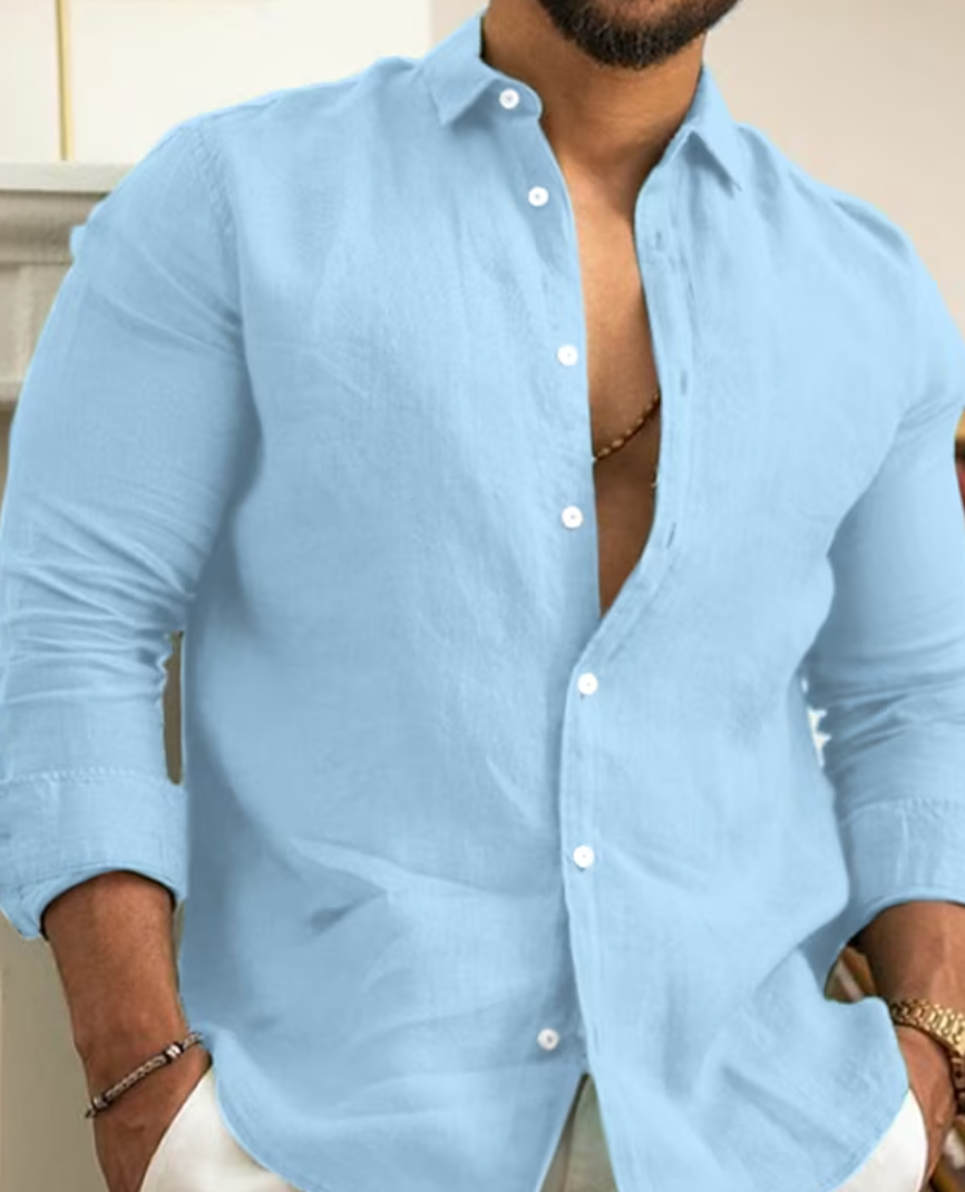 Nikolas - Chemise en Lin D'Été Fluide Homme