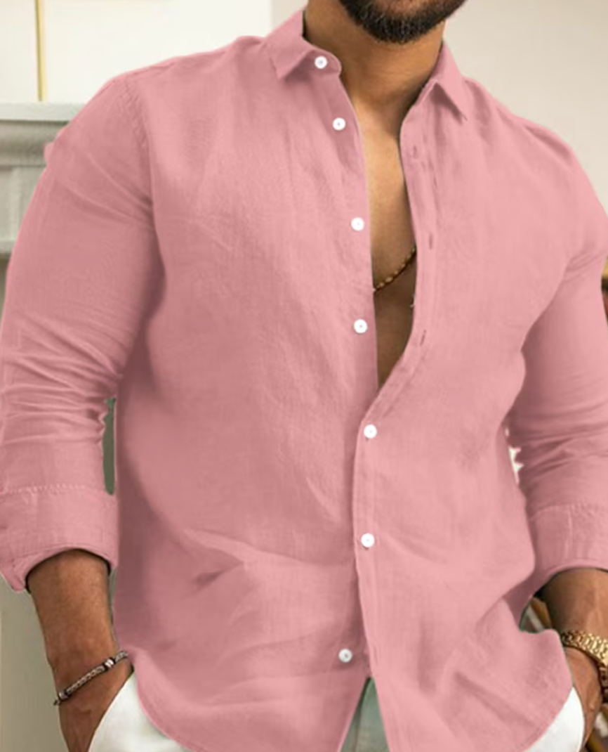 Nikolas - Chemise en Lin D'Été Fluide Homme