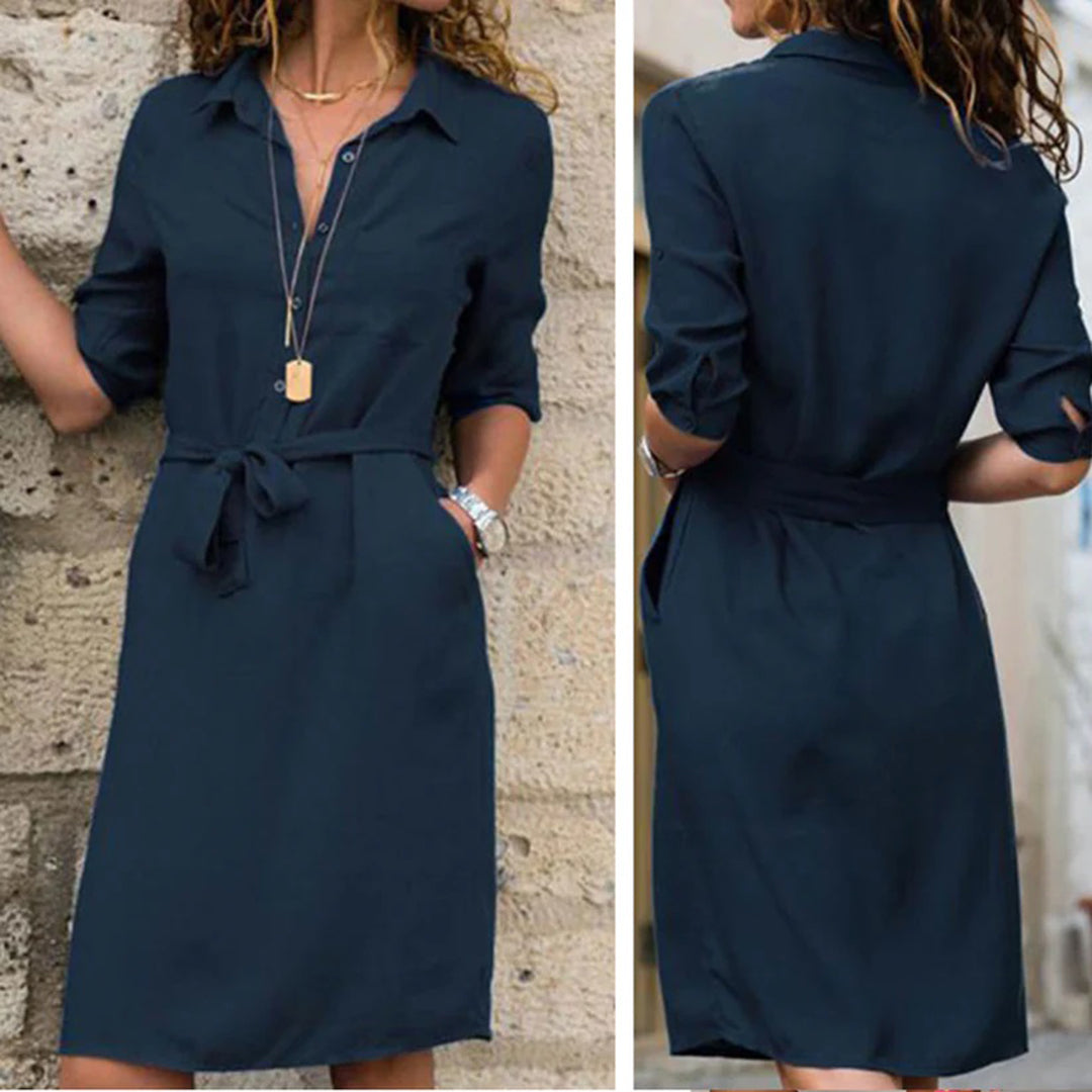 Nathalie - Robe Chemise Élégante