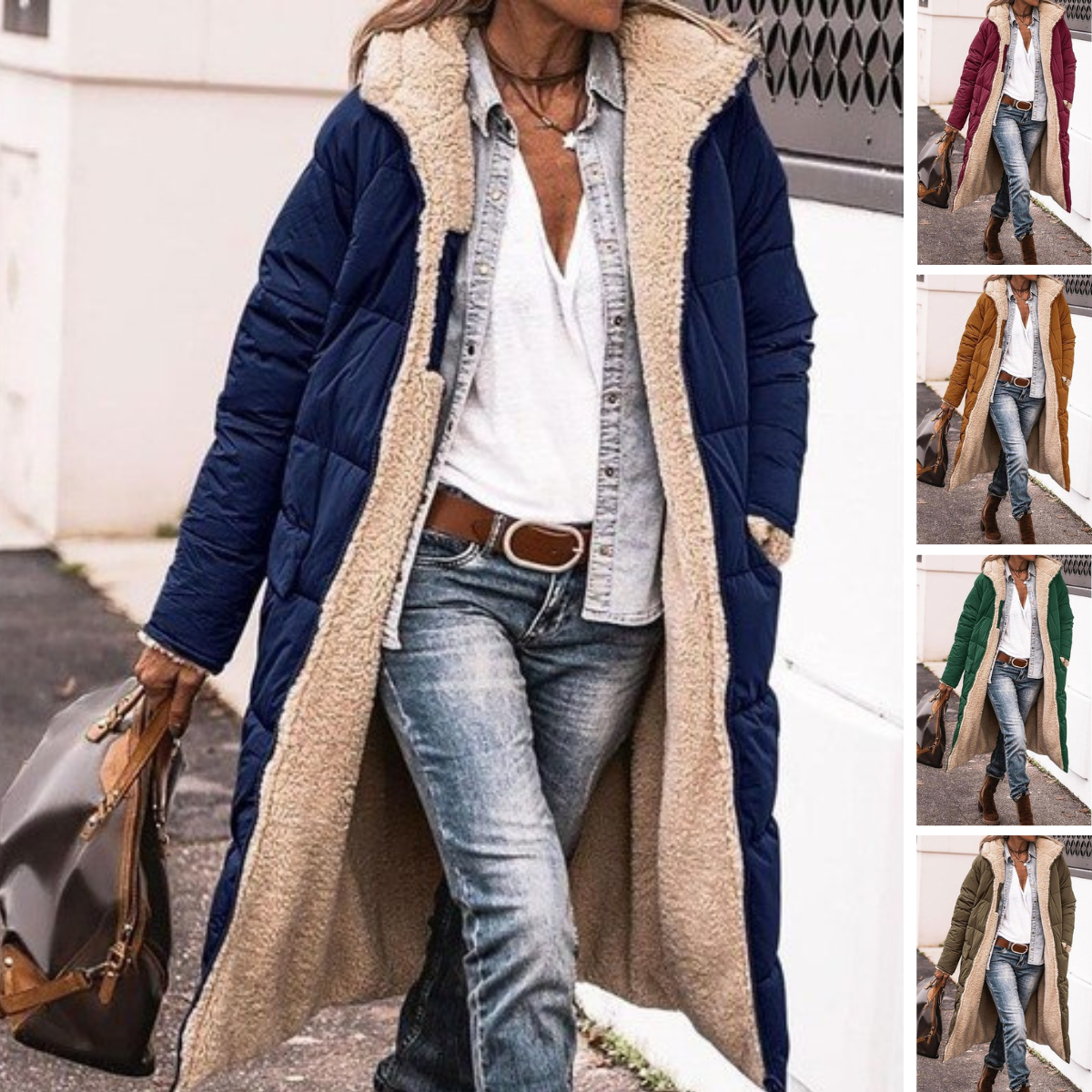 Brigitte | Doudoune Chic Longue Doublée Sherpa