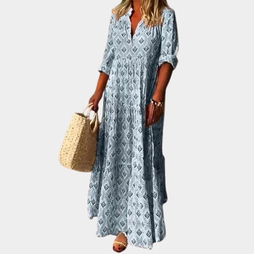 Delphine - Robe Bohème Maxi d'Été