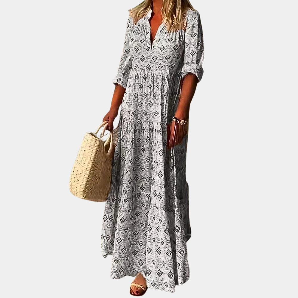 Delphine - Robe Bohème Maxi d'Été