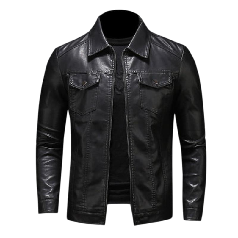 Julien - Veste Raffinée Cuir Boutonnée