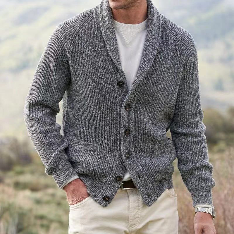 Nicolas - Cardigan Classique Boutonné Col Châle