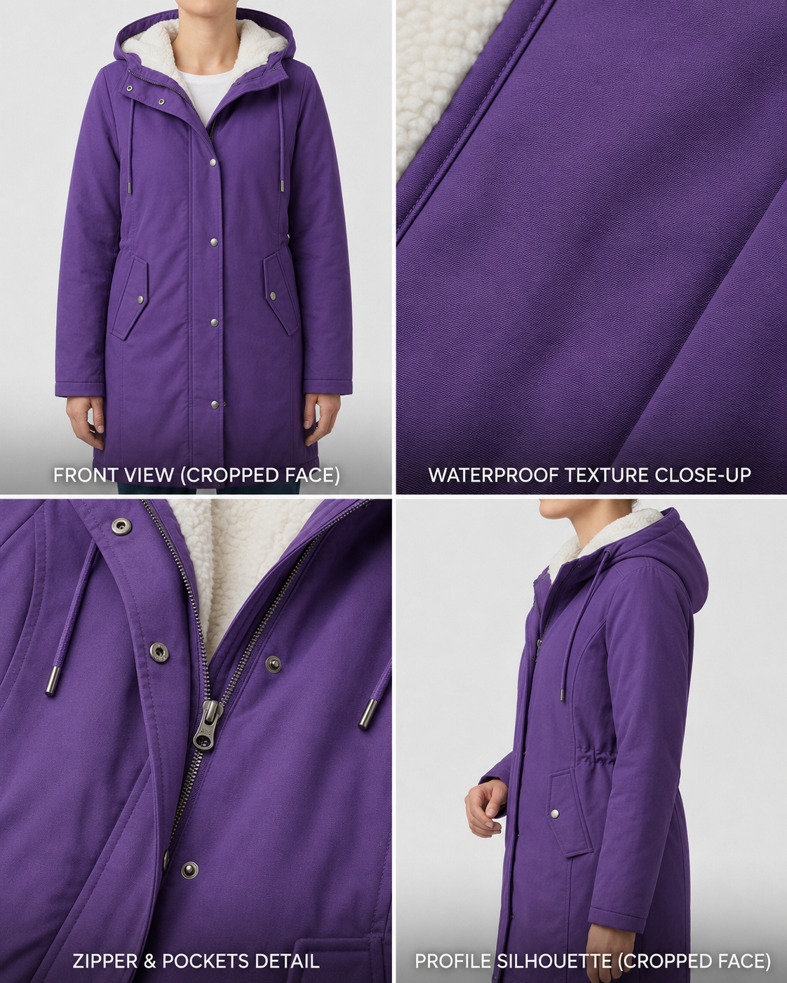 Michèle | Parka Élégante Chaude Doublée Polaire