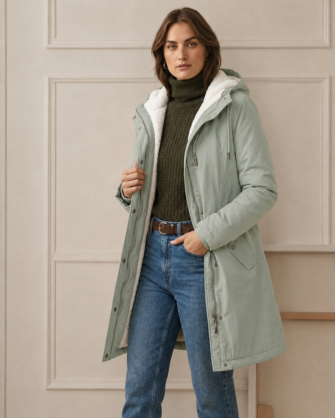 Michèle | Parka Élégante Chaude Doublée Polaire