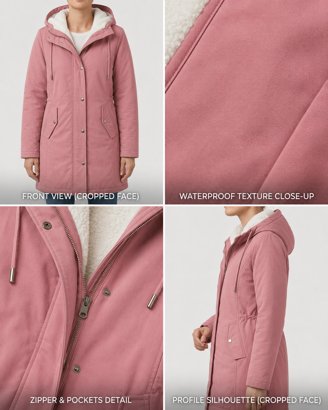 Michèle | Parka Élégante Chaude Doublée Polaire