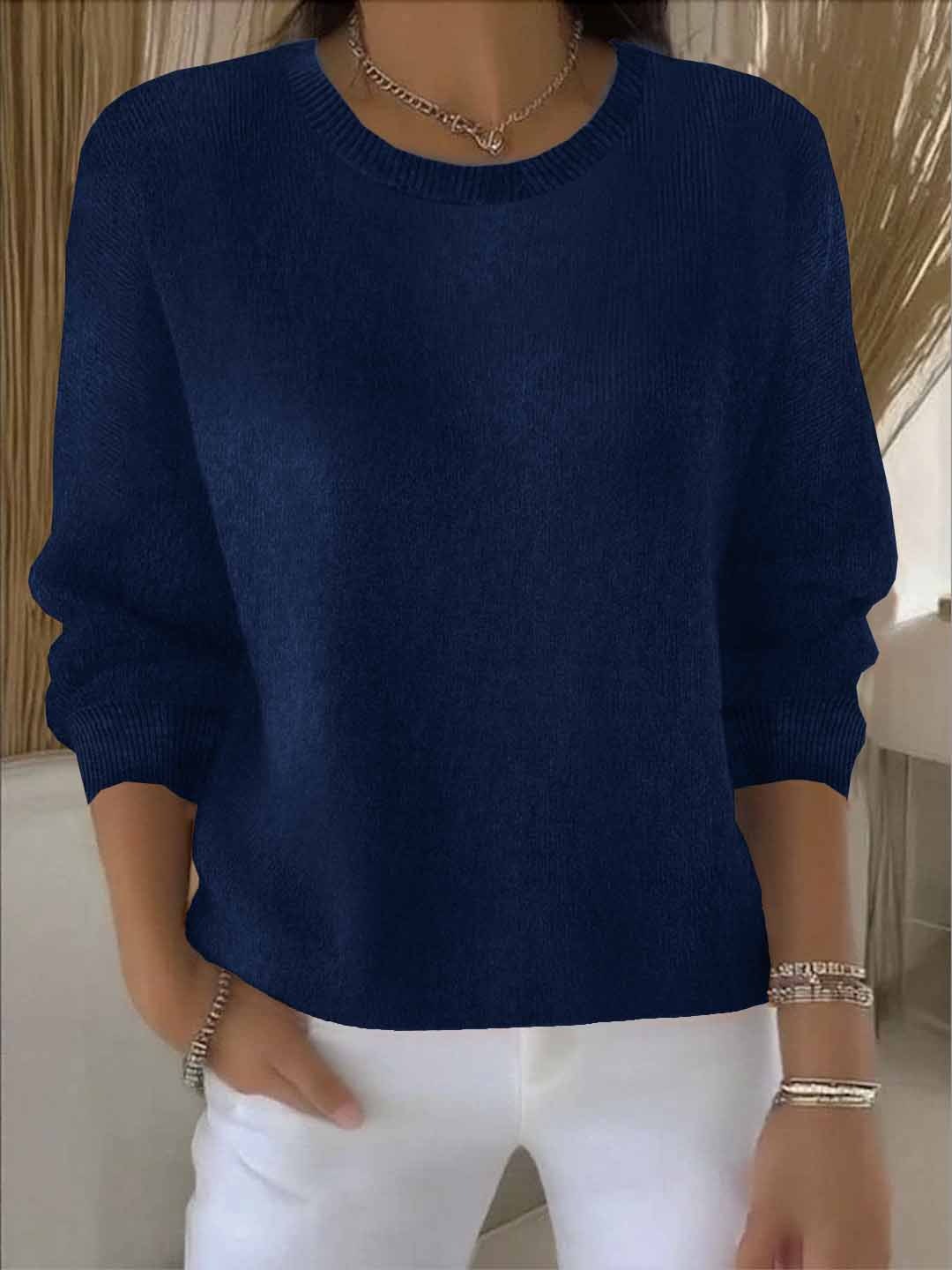 Sylvie - Pull Élégant Ample Col Rond