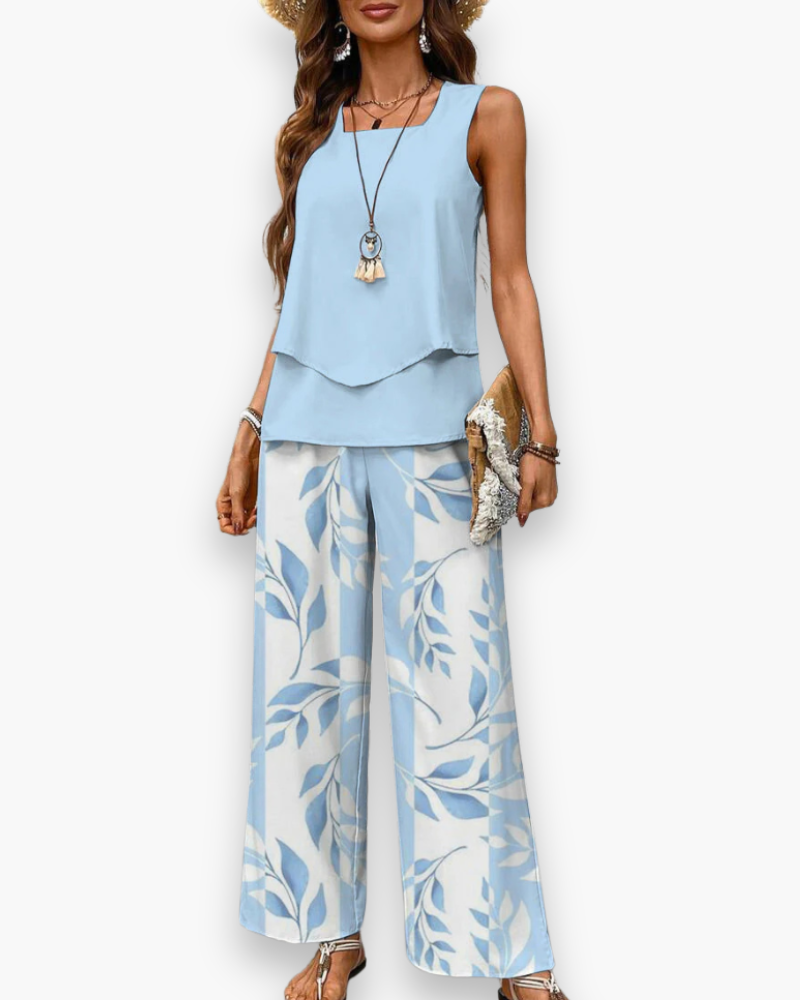 Ensemble élégant deux pièces pour femme | Chic et léger