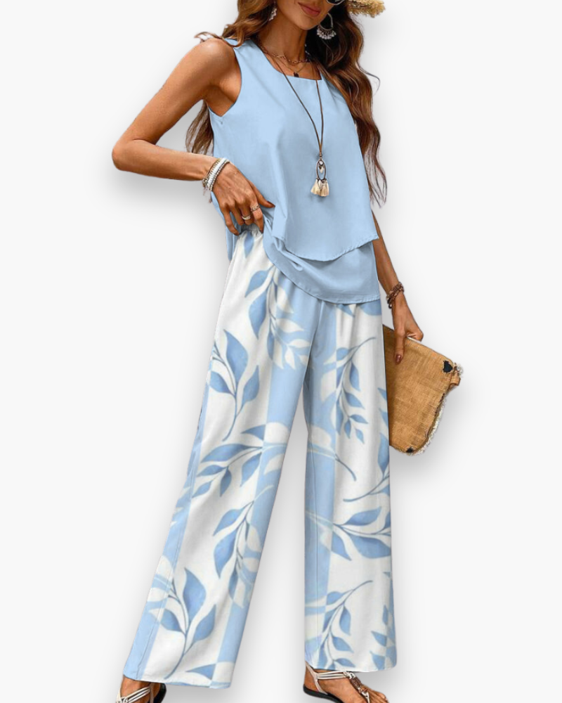 Ensemble élégant deux pièces pour femme | Chic et léger