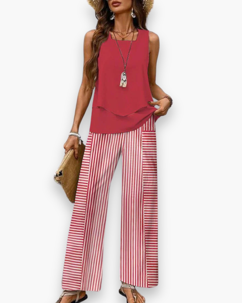 Ensemble élégant deux pièces pour femme | Chic et léger