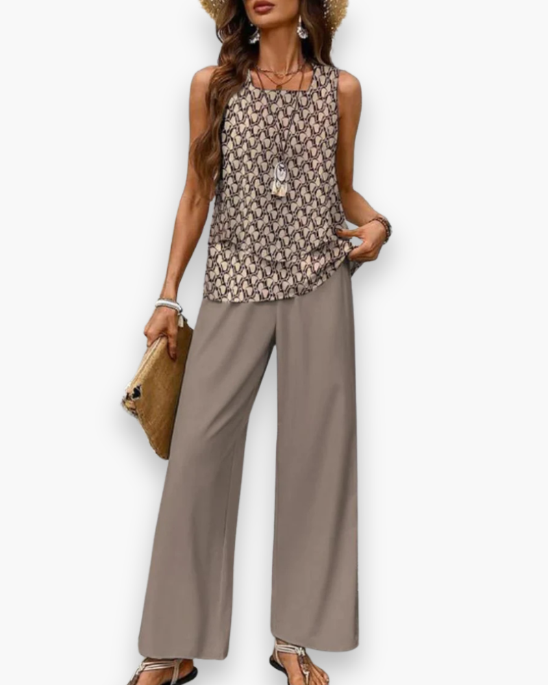 Ensemble élégant deux pièces pour femme | Chic et léger