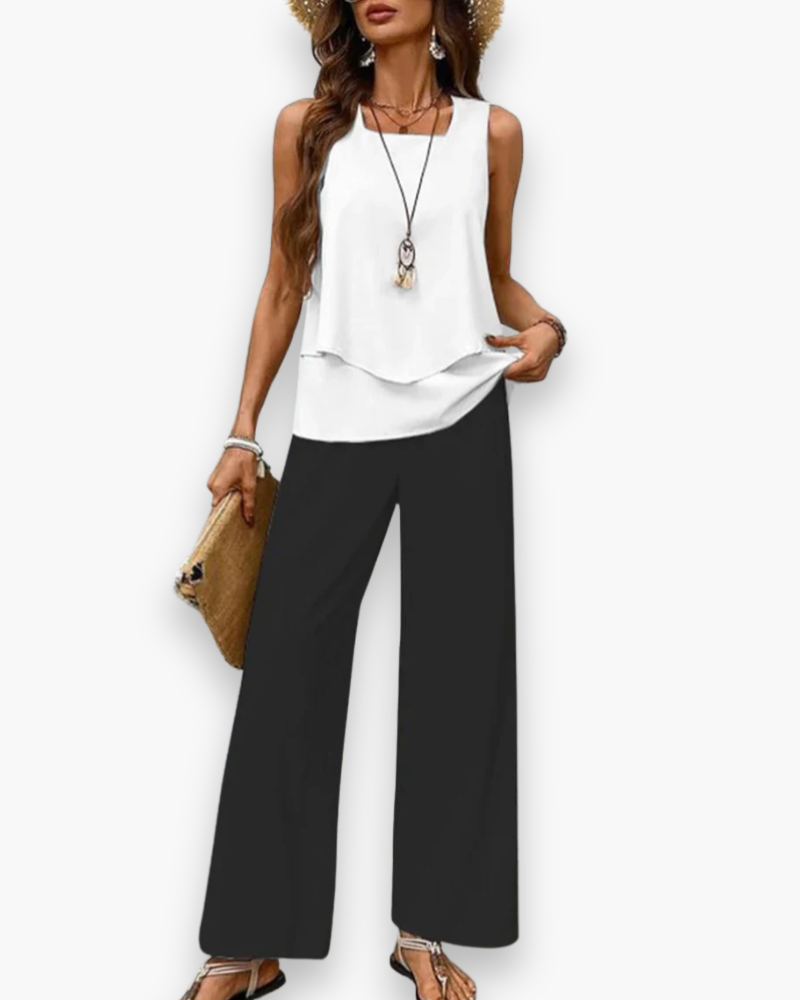 Ensemble élégant deux pièces pour femme | Chic et léger