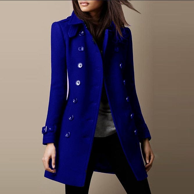 Laurence | Manteau Élégant Long Croisé