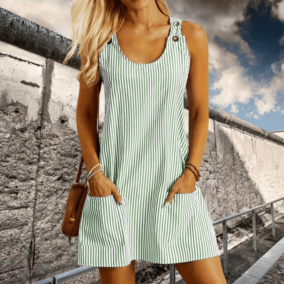 Charlotte - Robe Plage Rayée