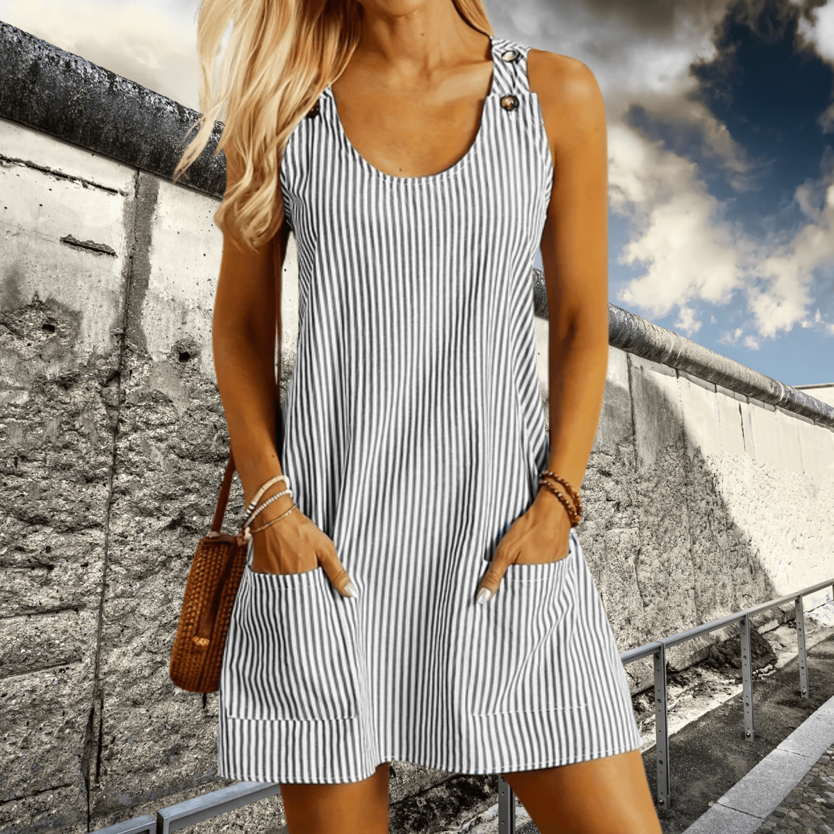 Charlotte - Robe Plage Rayée