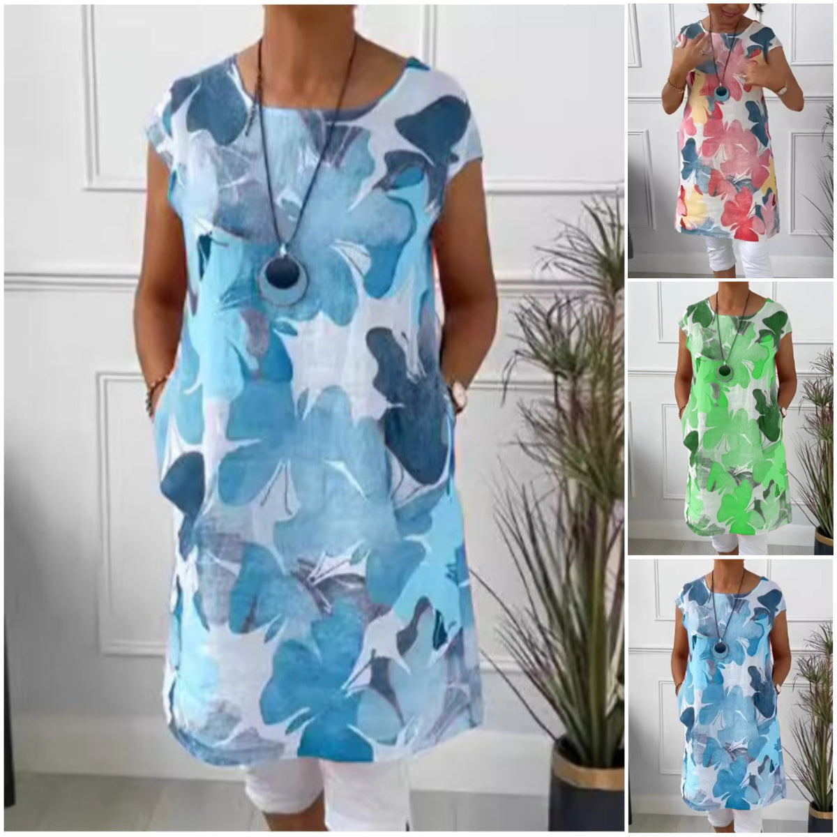 Robe Tunique Femme Fleurie - Diane
