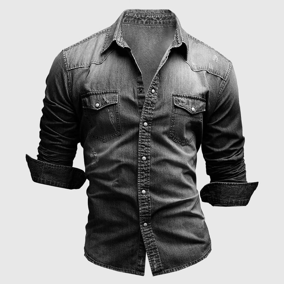 Jérôme - Chemise Jean Vintage Stylée Homme