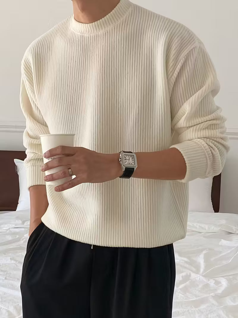 Julien - Pull Élégant Oversize Grosse Maille