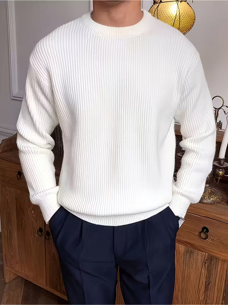 Julien - Pull Élégant Oversize Grosse Maille