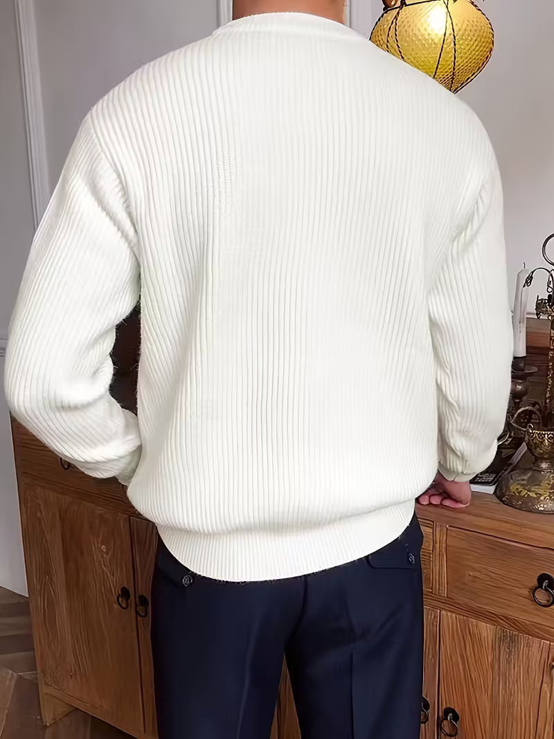 Julien - Pull Élégant Oversize Grosse Maille
