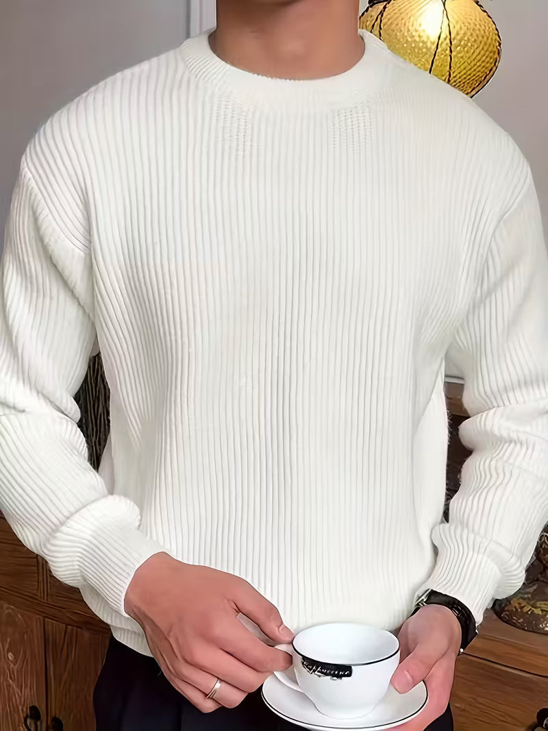 Julien - Pull Élégant Oversize Grosse Maille
