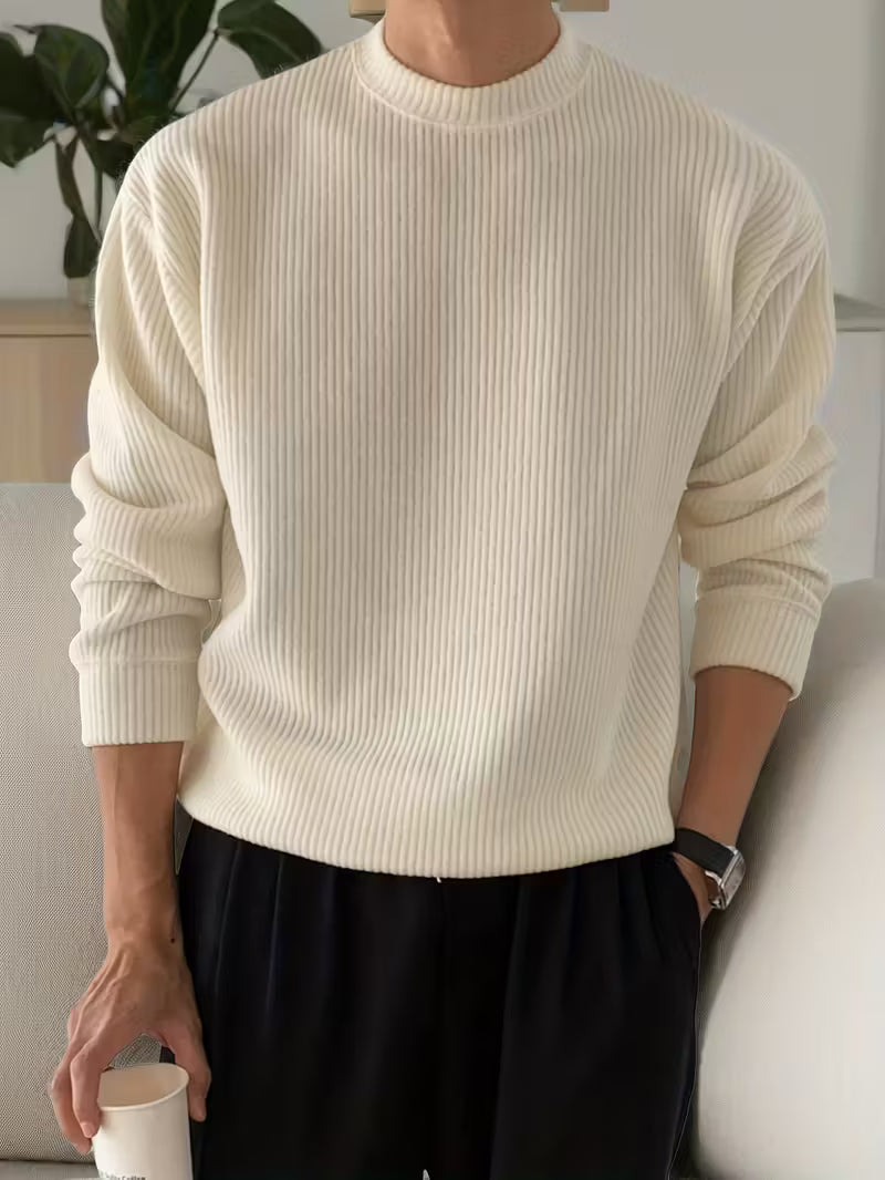 Julien - Pull Élégant Oversize Grosse Maille