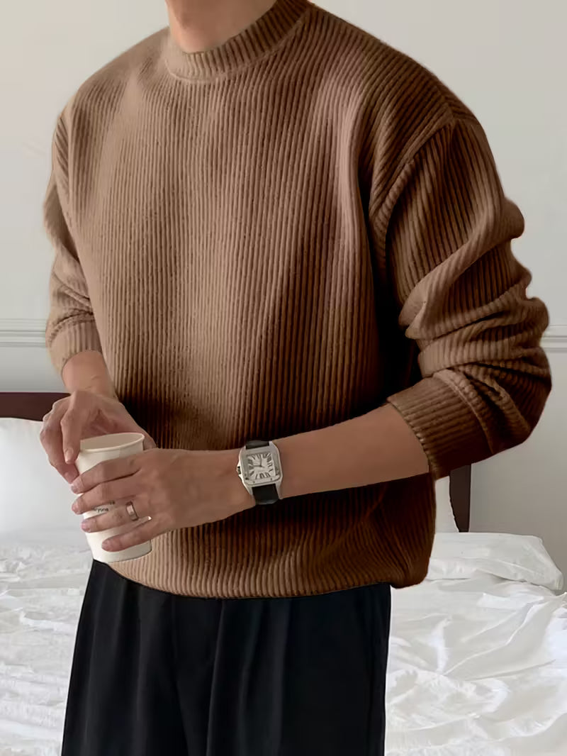 Julien - Pull Élégant Oversize Grosse Maille