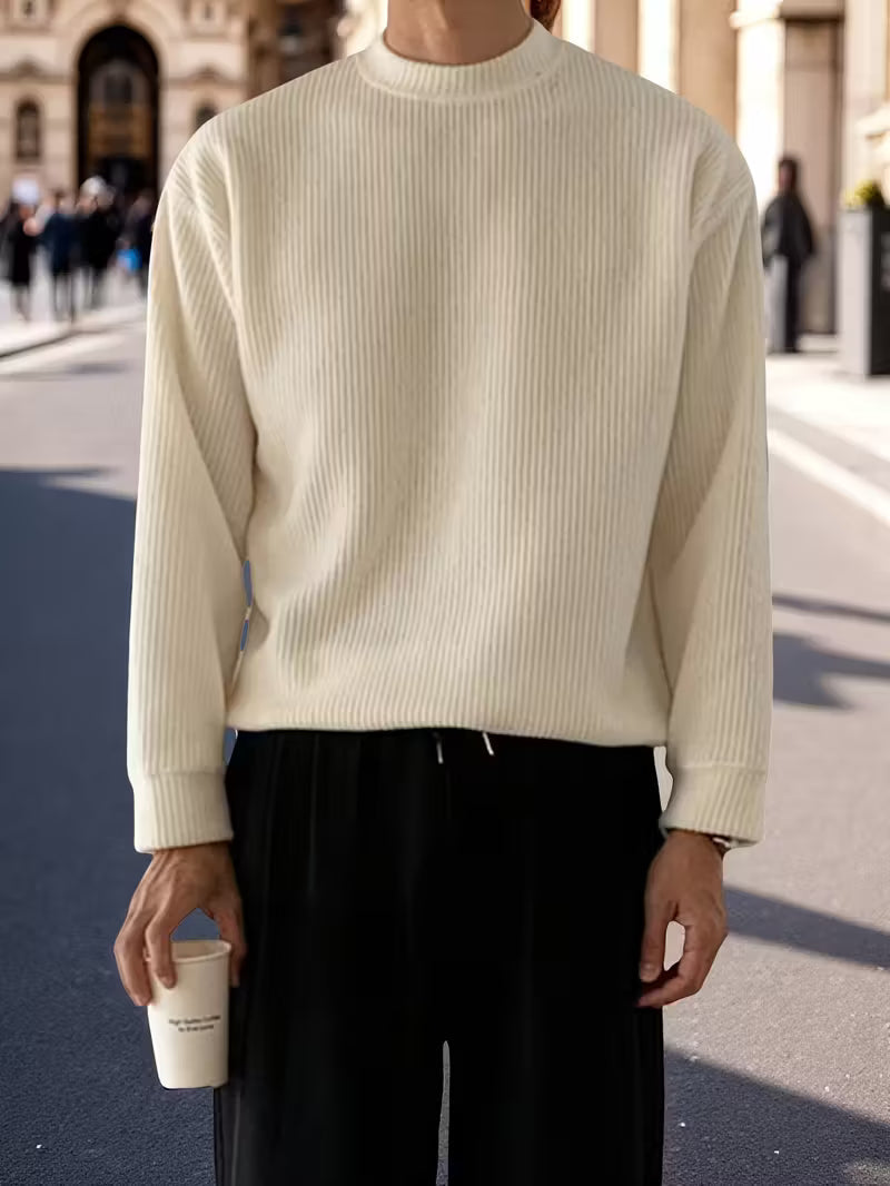 Julien - Pull Élégant Oversize Grosse Maille
