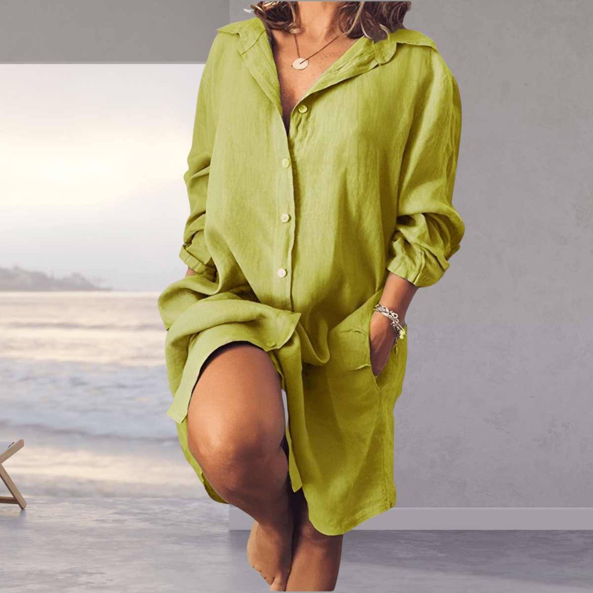 Léa - Robe Chemise Large D'Été