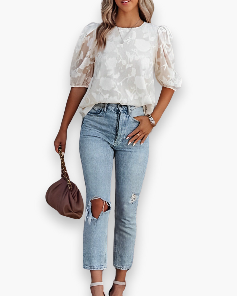 Haut à Manches Bouffantes pour Femme | Chic et Aérien 3