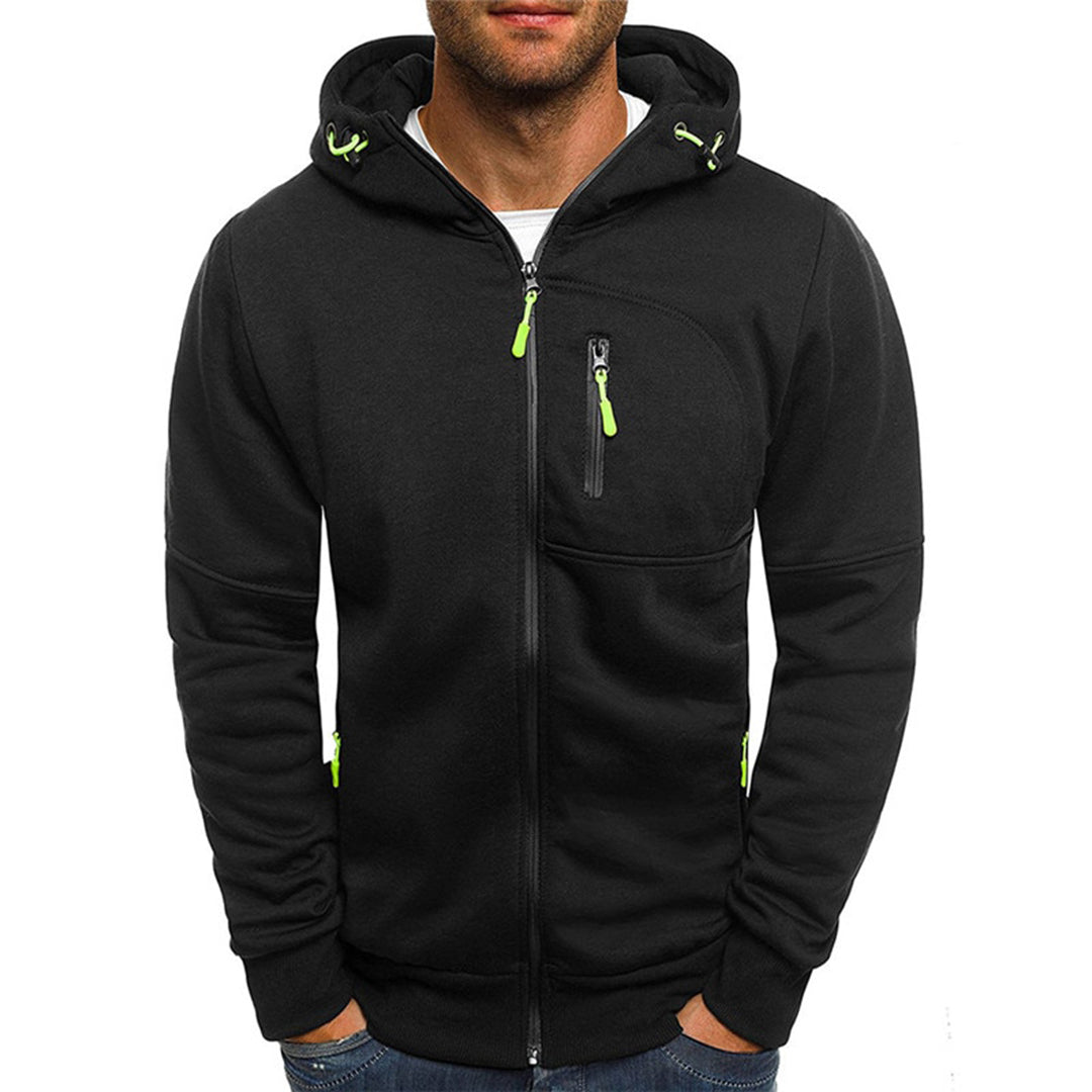 Léon - Pull Sweat Zippé Capuche Sportswear Confort Homme