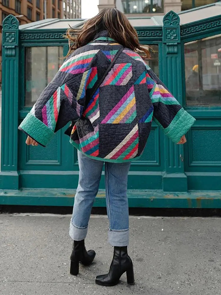 Florence - Veste Chic Matelassée Patchwork