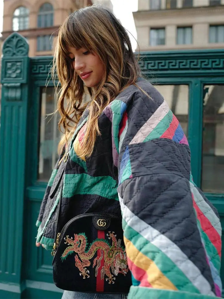 Florence - Veste Chic Matelassée Patchwork