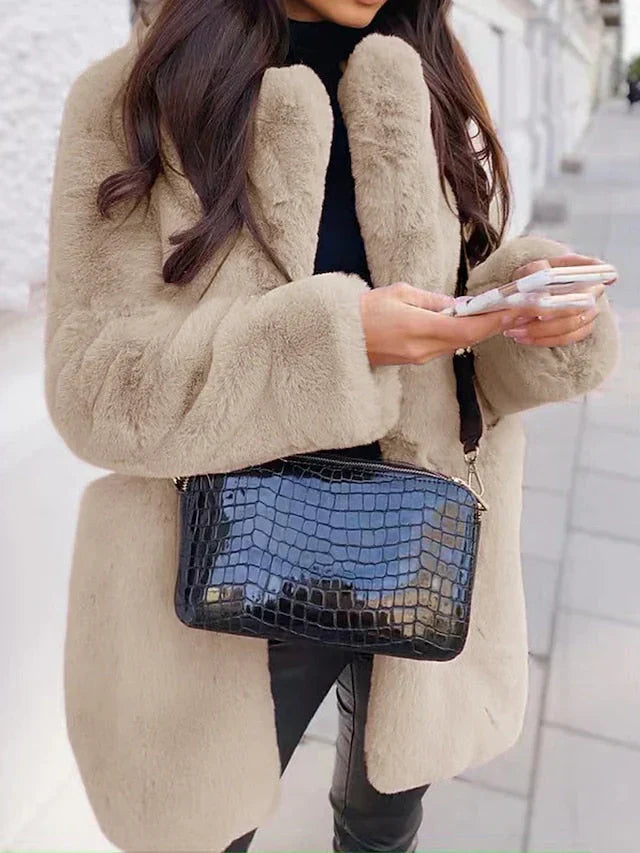 Jeanne - Manteau teddy femme