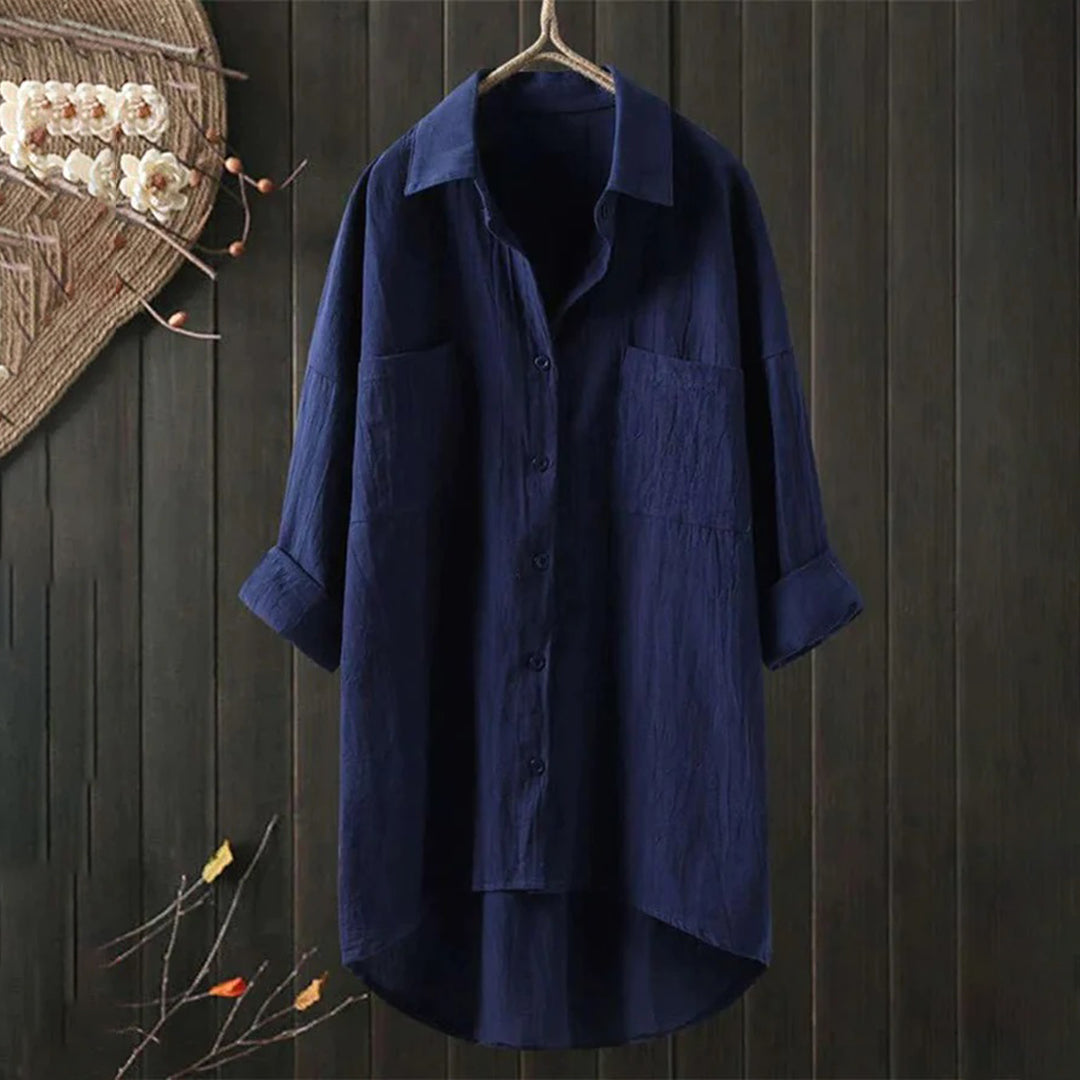 Corinne - Chemise Longue Oversized Élégante Femme