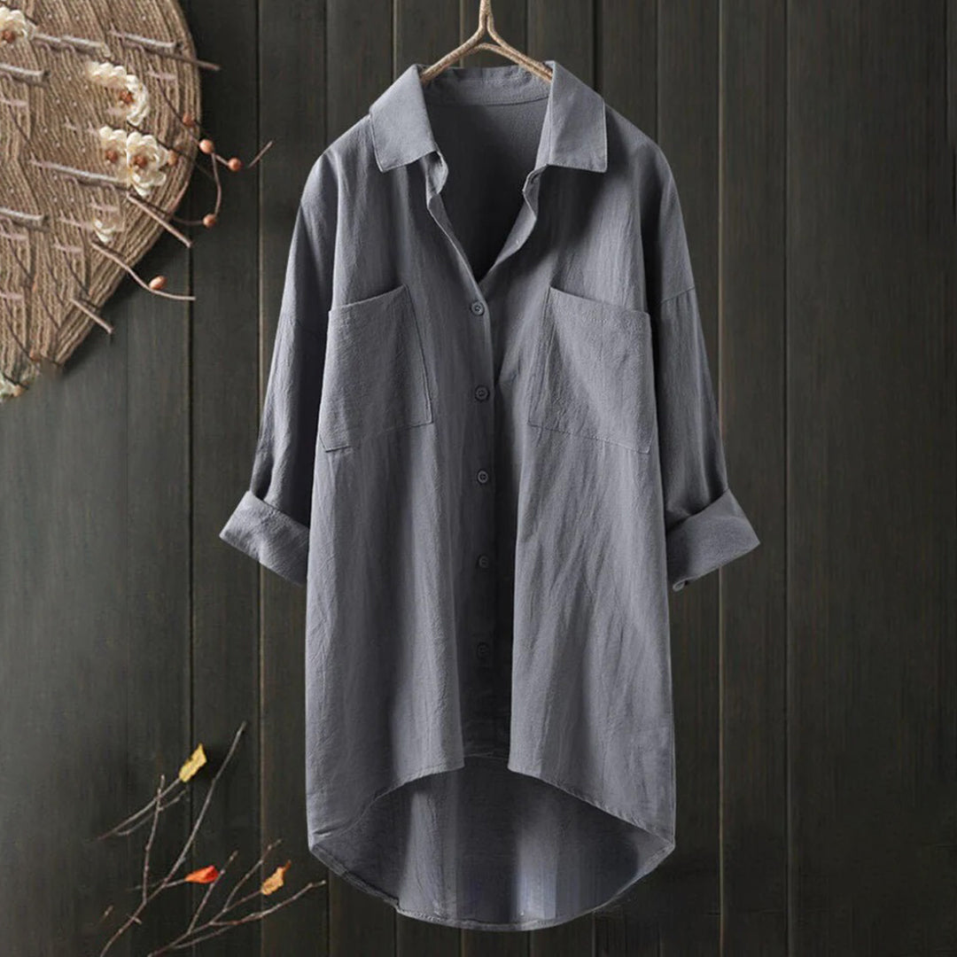Corinne - Chemise Longue Oversized Élégante Femme