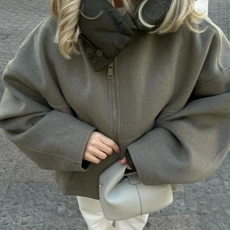 Karine | Veste Élégante Ample à Capuche