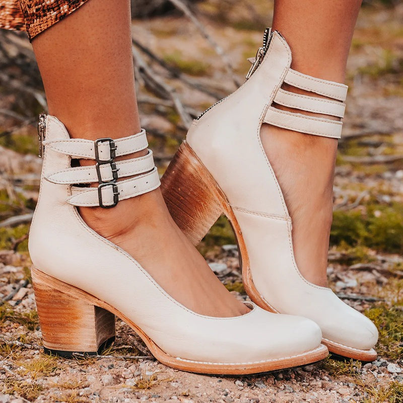 Michèle | Bottines Élégantes Cuir à Talon