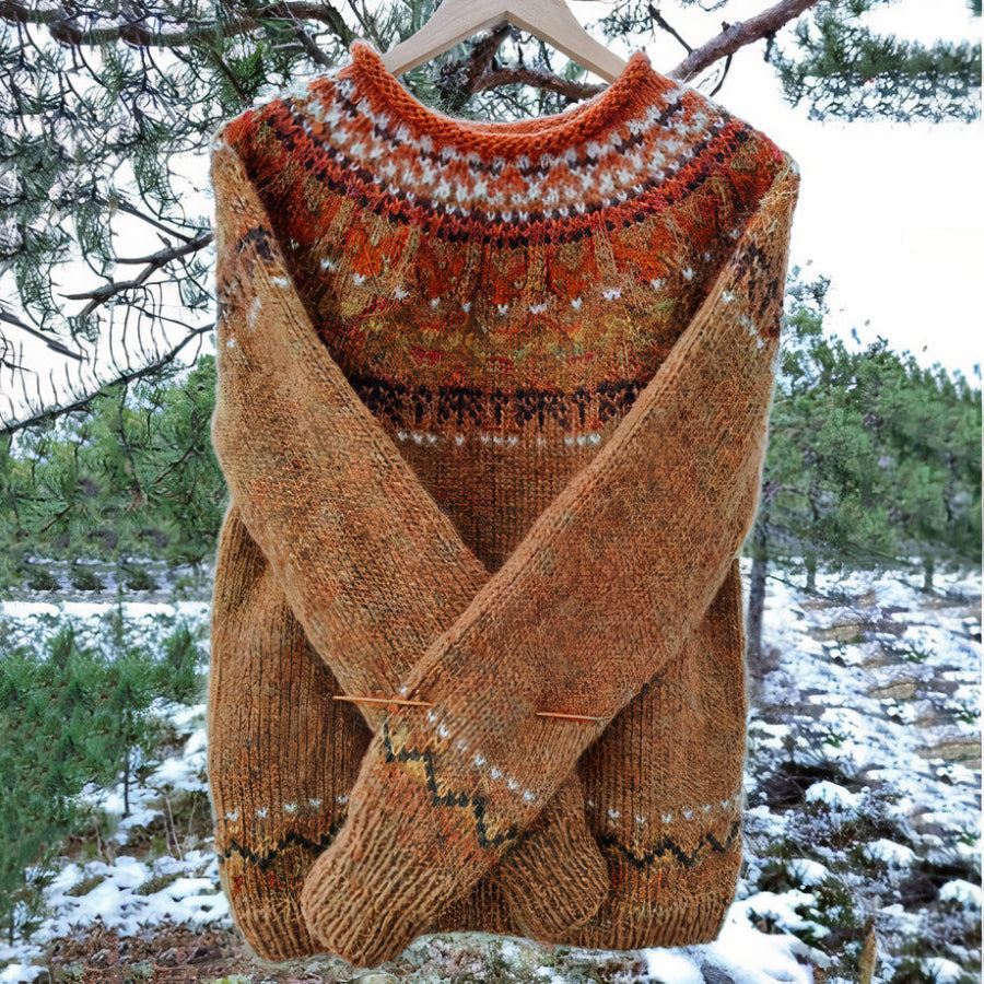 Céleste - Pull Chaud Vintage Femme