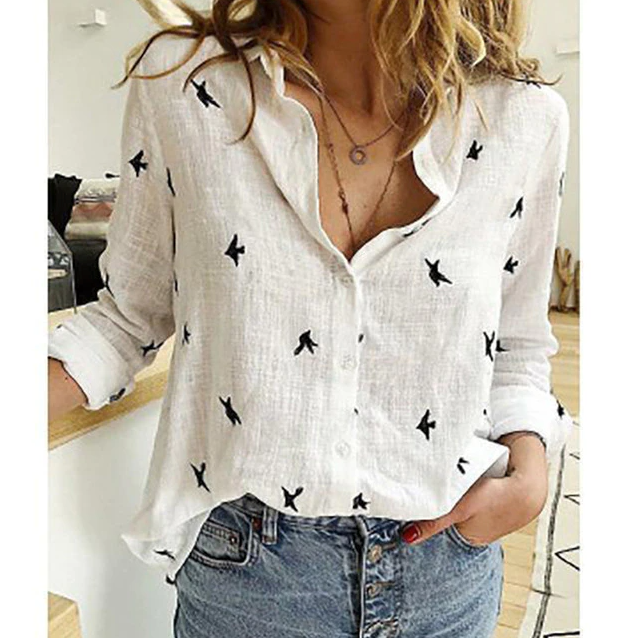 Véronique - Chemise en Lin Légère Manches Longues Femme