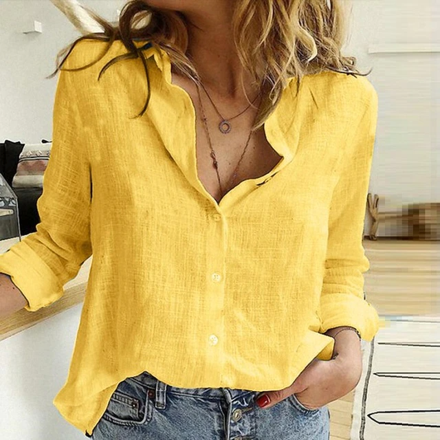 Véronique - Chemise en Lin Légère Manches Longues Femme