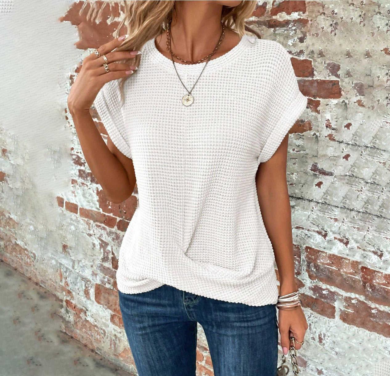 Zara - Top Femme en Maille Décontracté