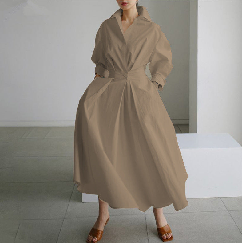 Aurélie - Robe Maxi Chemise Chic