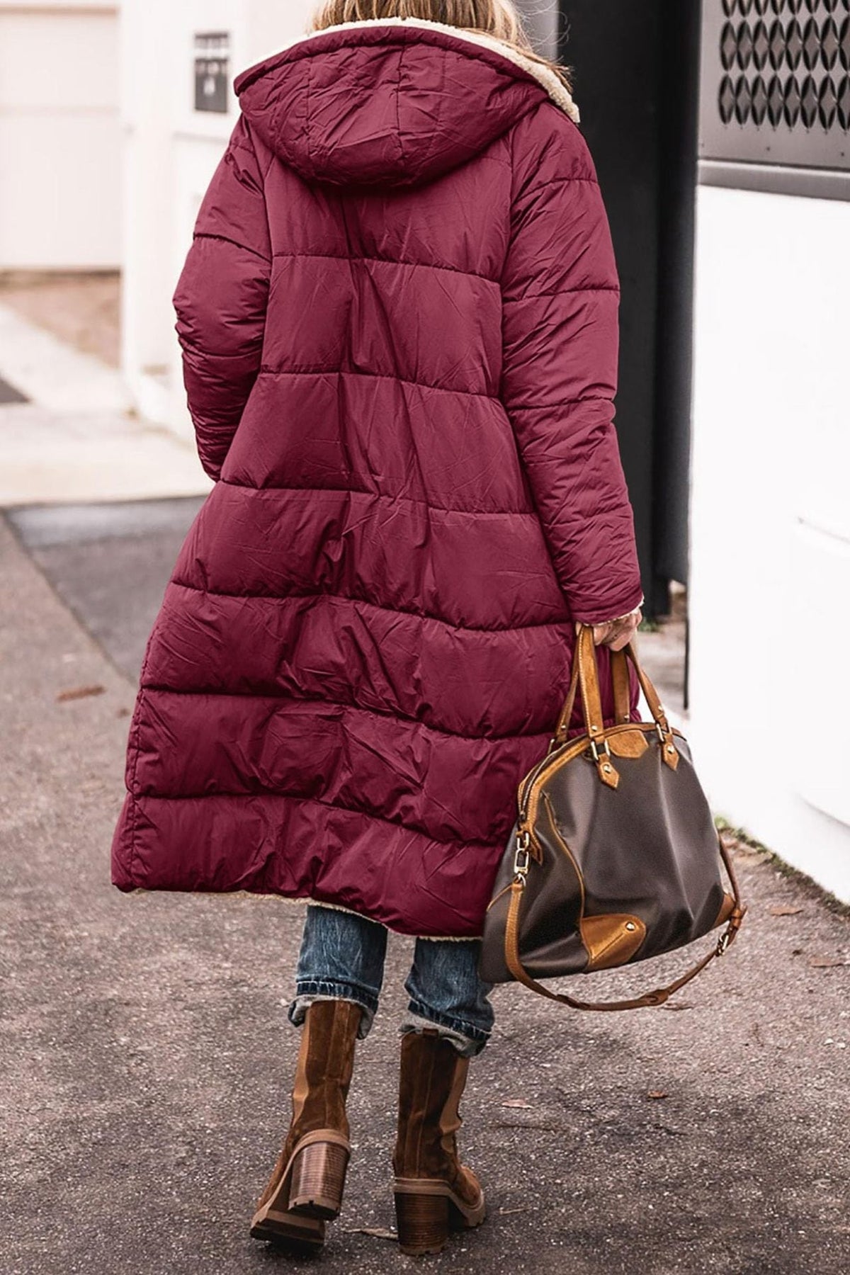 Brigitte | Doudoune Chic Longue Doublée Sherpa