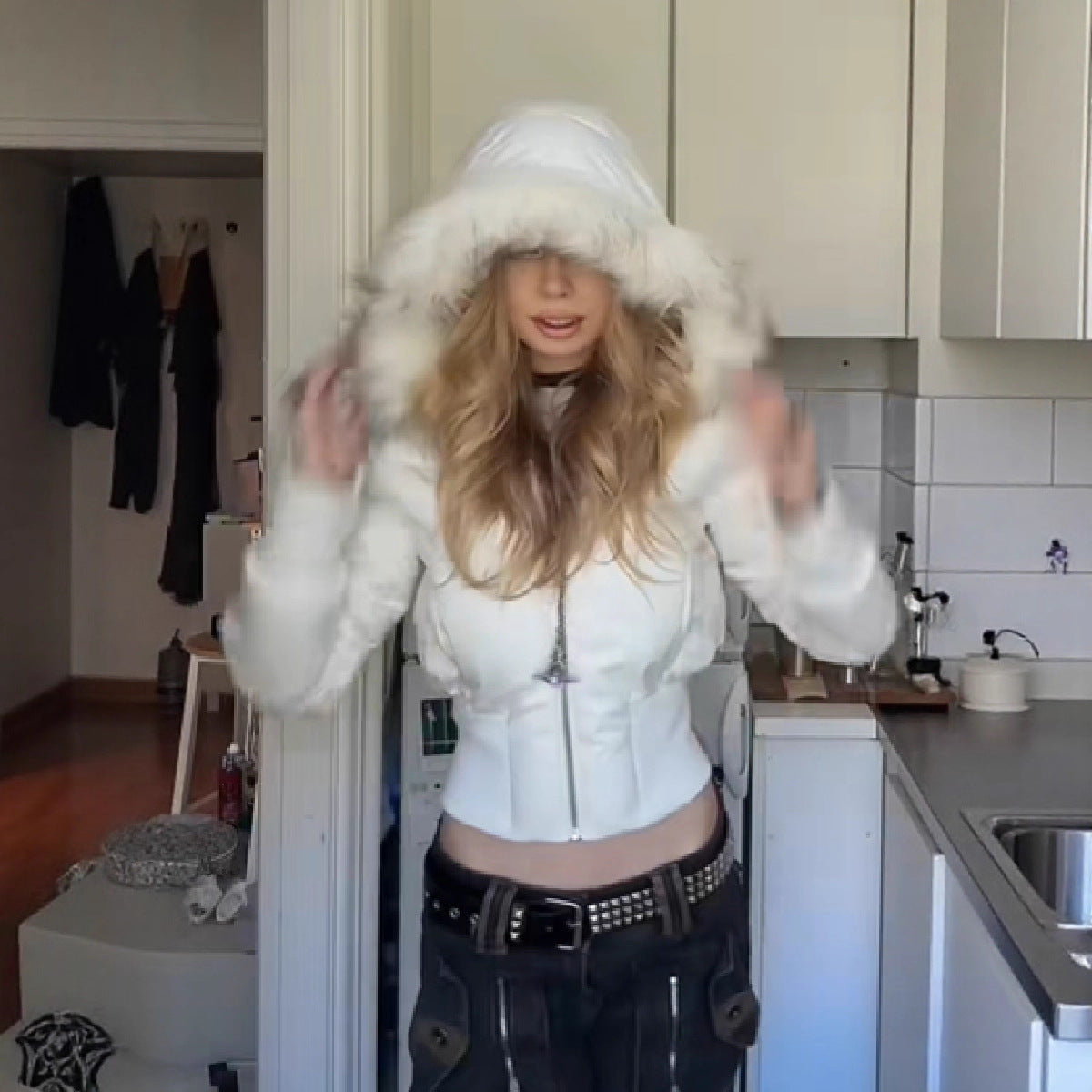 Manon – Manteau matelassé d’hiver femme avec capuche amovible