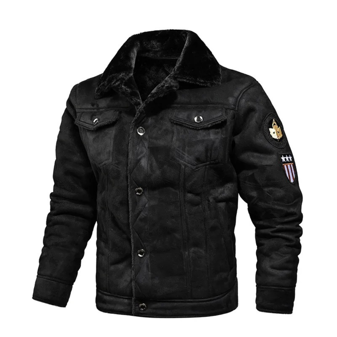 Sébastien - Veste Raffinée Cuir Doublée Fourrure