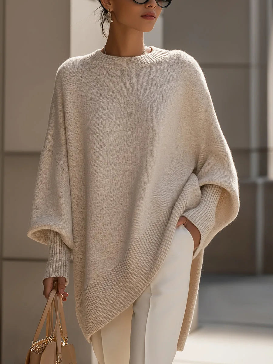 Isabelle - Pull Élégant Oversize Col Rond