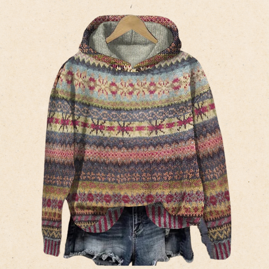 Olivia - Pull automne chaud vintage femme