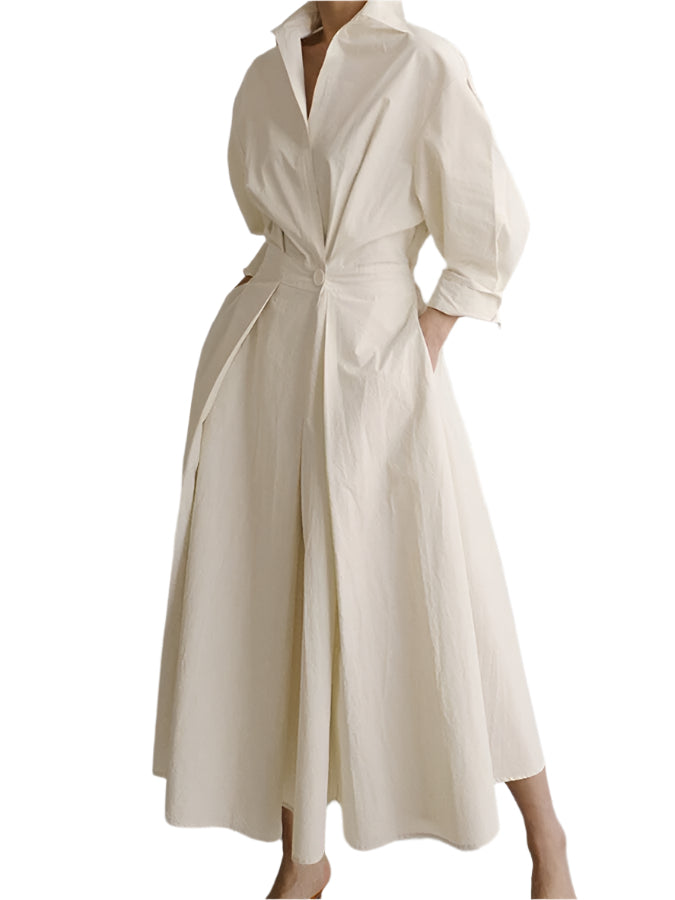 Robe Longue Plissée Cintrée Pour Femme | Élégance